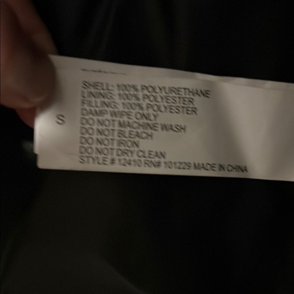 Black Puffer Jacket With Silver Accents Size Small - Picture 6 of 6